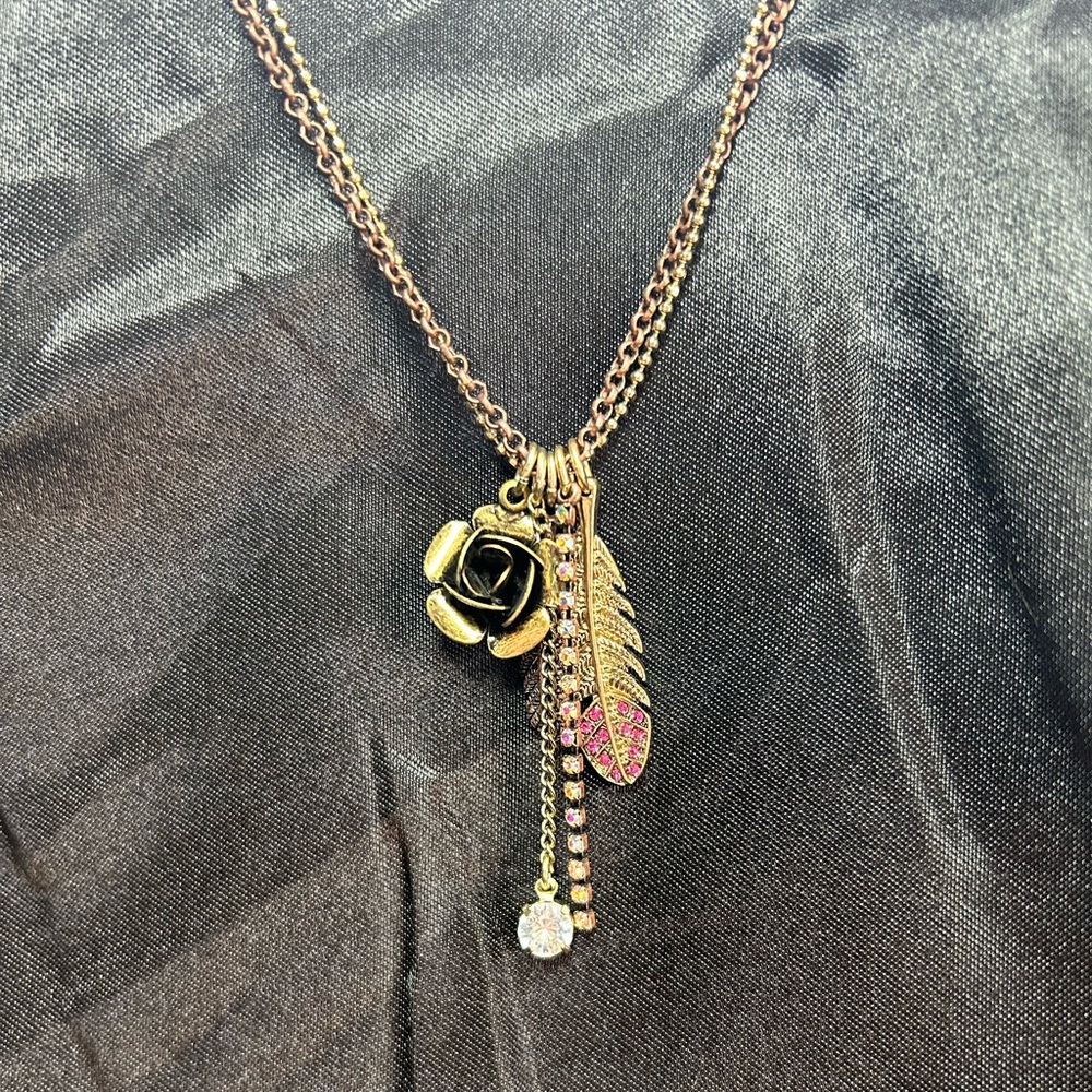 Betsey Johnson multiple charm, 2 layer necklace